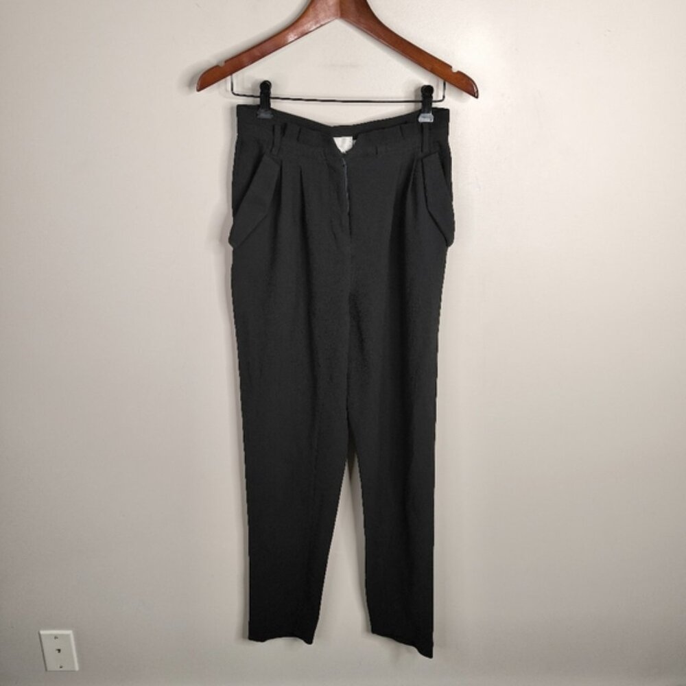 Aritzia Wilfred Le Fou Minimalist Pleated Modern Flap Pocket Tapered Pants 2 - Picture 3 of 10